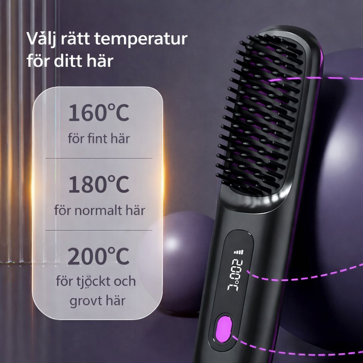 HårLyster™ B1-7 – Stylingborste för kort hår
